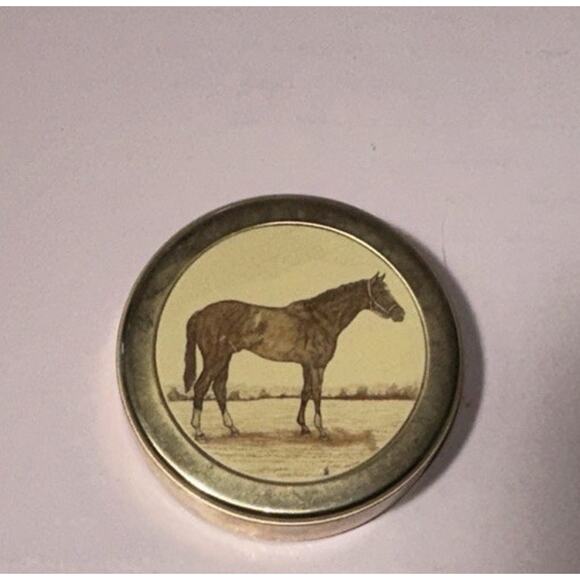 Vintage Barlow Solid Brass HORSE Faux Scrimshaw Hunting RARE - Picture 2 of 8